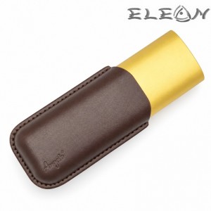 Калъф за Пури Двоен, Метал и PU кожа, Angelo Gold/Mahogany 812039
