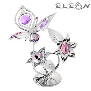 Crystocraft Пеперуда на цвете - Swarovski Crystal RY017