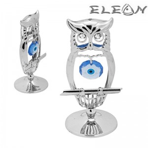 Crystocraft Бухал сребро - Swarovski Crystal RY106