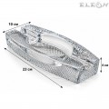 Масивен кристален пепелник за две пури Diamond Prism 23х10 см