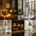 Витражна лампа за хол с класически Tiffany дизайн
